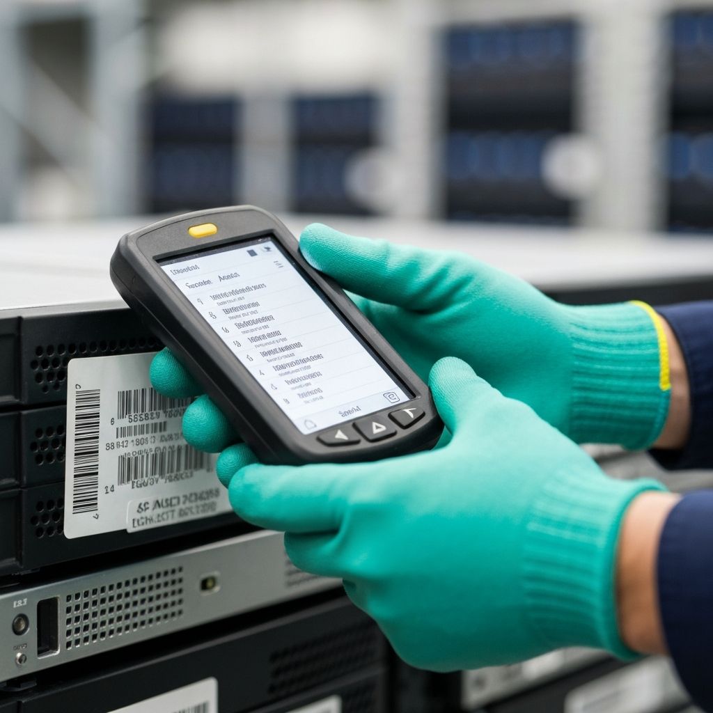 Chain of custody scanning of serial numbers at the Nanosoft intake bench