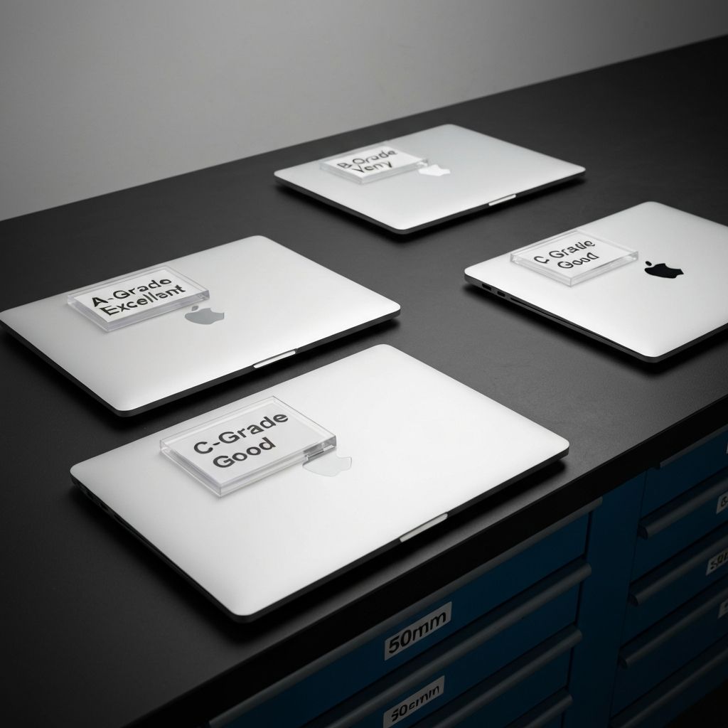 Refurbished laptops graded A, B and C ready for remarketing