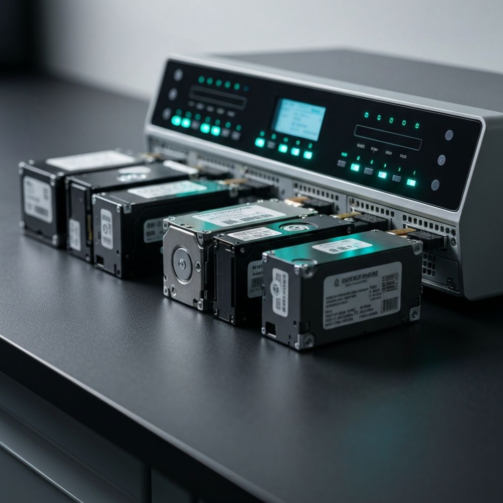 Data wiping stations processing business drives at the Nanosoft facility